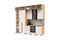 Кухня Рио NEW (металл) 3,2/1260м (490) Компоновка №7 (Шелковый камень, Дуб Крафт (Дуб вотан)) фасад ЛДСП 16 мм / Стекло pnnon26mf_08-243630 (419737)