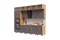 Кухня Рио NEW (металл) 3,2/1080м (490) Компоновка №7 (Железный камень, Дуб Крафт (Дуб вотан)) фасад ЛДСП 16 мм / Стекло pnnon26mf_08-243627 (419734)